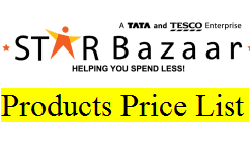 star bazaar products price list